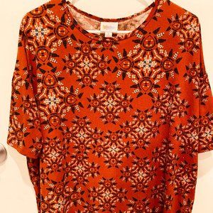 LulaRoe Orange Blouse